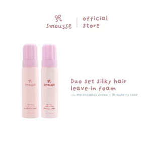 (duo set) smousse silky hair leave-in foam mashmallow dream 100ml & strawberry cake 100ml